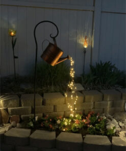 Saules ūdenskrituma gaismas āra dārza dekors pagalmā romantiska atmosfēra