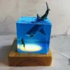 Last Day Promotion 50% OFF -3D Shark Diver Decoration LED Lamp