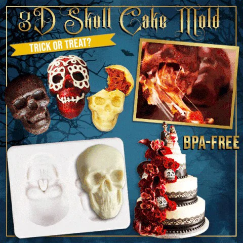 🔥ცხელი ფასდაკლება🔥3D Skull Cake Mod-კრეატიული სამზარეულო