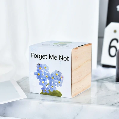 Pre-Seeded Organic Wood Planters