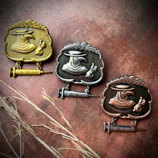 Badge Of Honor Plague Doctor Vaccine Enamel Pin