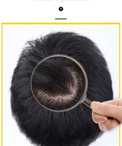 Wig pria kulit hitam Bhutan buatan tangan