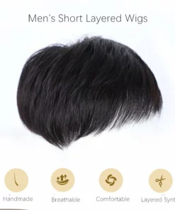 Handicrafted Bhutan black male wig