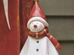 ❄Winter is coming❄ Snowman Sculpture With Solar Lantern