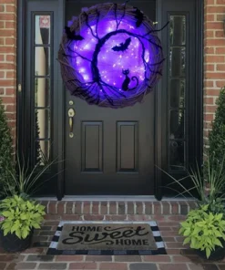 💥Halloween Sale - 50%OFF NOW💥🎃LED Halloween Wreath🎃