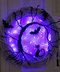 💥Halloween Sale - 50%OFF NOW💥🎃LED Halloween Wreath🎃