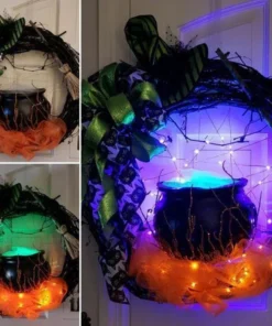 💥Halloween Sale - 50%OFF NOW💥🎃LED Halloween Wreath🎃