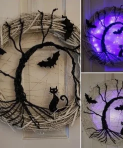 💥Halloween Sale - 50%OFF NOW💥🎃LED Halloween Wreath🎃