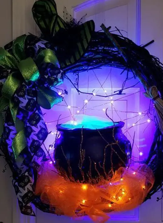 💥Halloween Sale - 50%OFF NOW💥🎃LED Halloween Wreath🎃