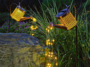 Solar Waterfall Lights Outdoor Garden Decor Yard Romantic Atmosphere