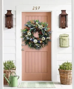 Autumn sale🎃White Pumpkins Ranunculus Wreath (50% discount)