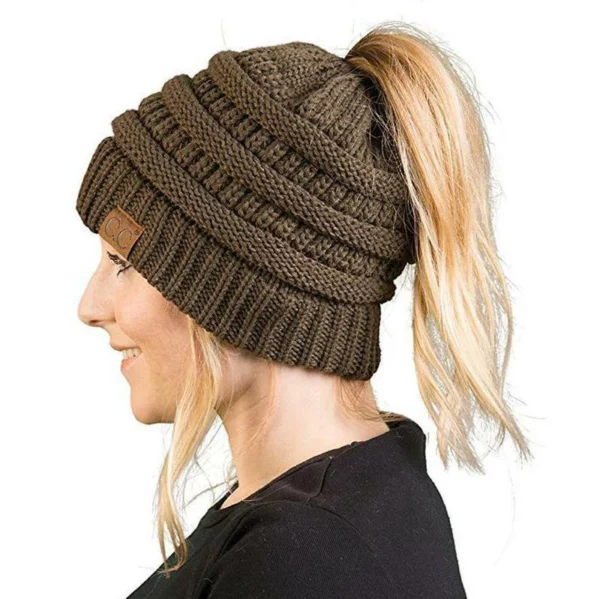 Sale sa Halloween - Soft Knit Ponytail Beanie Hat