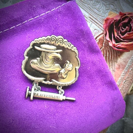 Badge Of Honor Plague Doctor Vaccine Enamel Pin