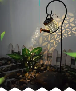 Solar Waterfall Lights Outdoor Garden Decor Yard Romantic Atmosphere