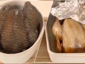 (Juicy Roasted🍗) Stainless Steel Chainmail Baking Cover