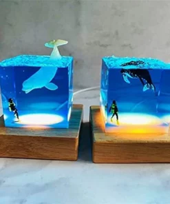 Last Day Promotion 50% OFF -3D Shark Diver Decoration LED Lamp