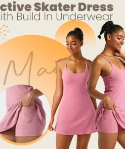 Maia Active Skater Dress With Build In Underwear
