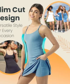 Maia Active Skater Dress With Build In Underwear