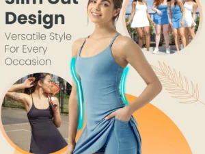 Maia Active Skater Dress With Build In Underwear