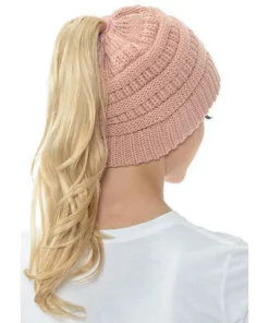 የሃሎዊን ሽያጭ - Soft Knit Ponytail Beanie Hat