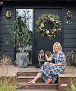 Autumn sale🎃White Pumpkins Ranunculus Wreath (50% discount)