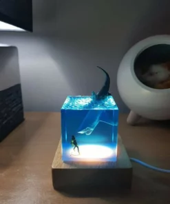 Last Day Promotion 50% OFF -3D Shark Diver Decoration LED Lamp