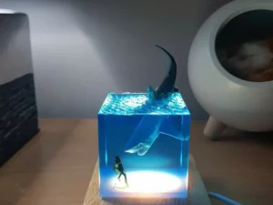Last Day Promotion 50% OFF -3D Shark Diver Decoration LED Lamp