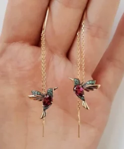 Early Christmas Hot Sale 50% OFF - Ladies Elegant Hummingbird Rhinestone Stud Earrings(Buy 2 get 10% OFF NOW)