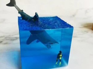 Last Day Promotion 50% OFF -3D Shark Diver Decoration LED Lamp