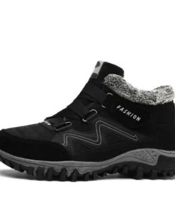 ONFLEEK™ SNOWY VILLI LEATHER ANKLE BOOTS