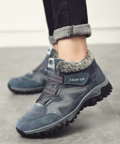 ONFLEEK™ SNOWY VILLI LEATHER ANKLE BOOTS