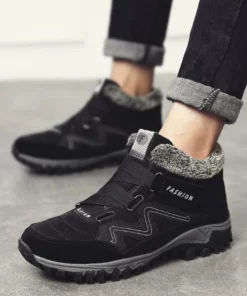 ONFLEEK™ SNOWY VILLI LEATHER ANKLE BOOTS