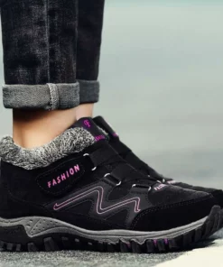 ONFLEEK™ SNOWY VILLI LEATHER ANKLE BOOTS