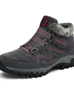 ONFLEEK™ SNOWY VILLI LEATHER ANKLE BOOTS