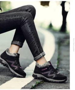 ONFLEEK™ SNOWY VILLI LEATHER ANKLE BOOTS