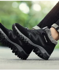 ONFLEEK™ SNOWY VILLI LEATHER ANKLE BOOTS