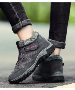 ONFLEEK™ SNOWY VILLI LEATHER ANKLE BOOTS