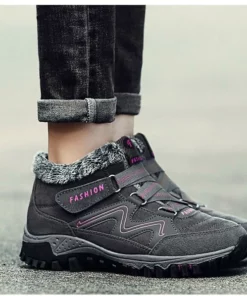 ONFLEEK™ SNOWY VILLI LEATHER ANKLE BOOTS