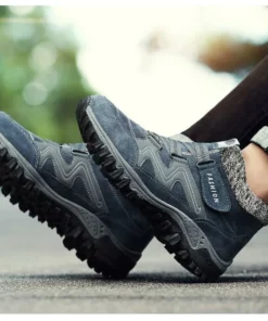 ONFLEEK™ SNOWY VILLI LEATHER ANKLE BOOTS