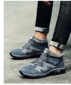 ONFLEEK™ SNOWY VILLI LEATHER ANKLE BOOTS