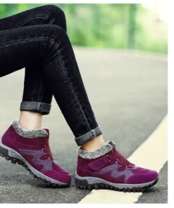 ONFLEEK™ SNOWY VILLI LEATHER ANKLE BOOTS