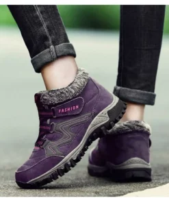 ONFLEEK™ SNOWY VILLI LEATHER ANKLE BOOTS