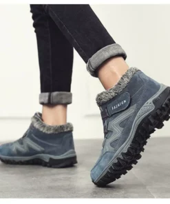 ONFLEEK™ SNOWY VILLI LEATHER ANKLE BOOTS