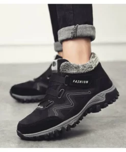 ONFLEEK™ SNOWY VILLI LEATHER ANKLE BOOTS