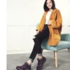 ONFLEEK™ SNOWY VILLI LEATHER ANKLE BOOTS