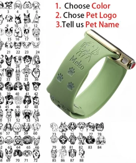 Customized Dog Avatar Apple Watch Band
