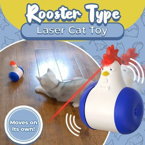 रुस्टर प्रकार लेसर मांजर खेळणी