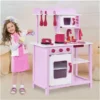 Wood Kitchen Toy Kids Cooking Pretend Play Set Wooden Playset Tool Bench for Kids