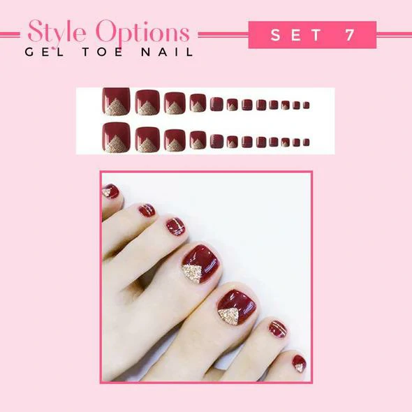 Easy Press On Gel Toe Nail+