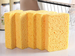 （Swell with water）Biodegradable wood pulp sponge